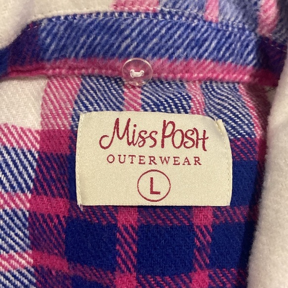 Miss Posh Outerwear Cropped Flannel Jacket - Picture 2 of 2